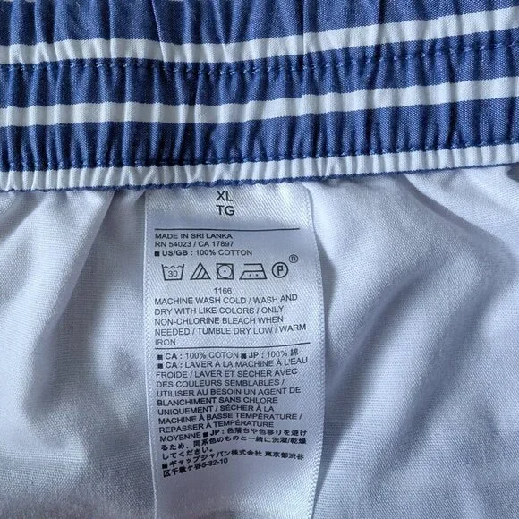 Banana Republic Blue and White Striped Cotton Shorts - Picture 3 of 7